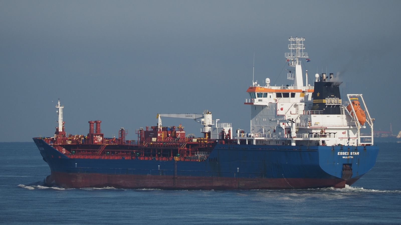 Product tanker under way at sea